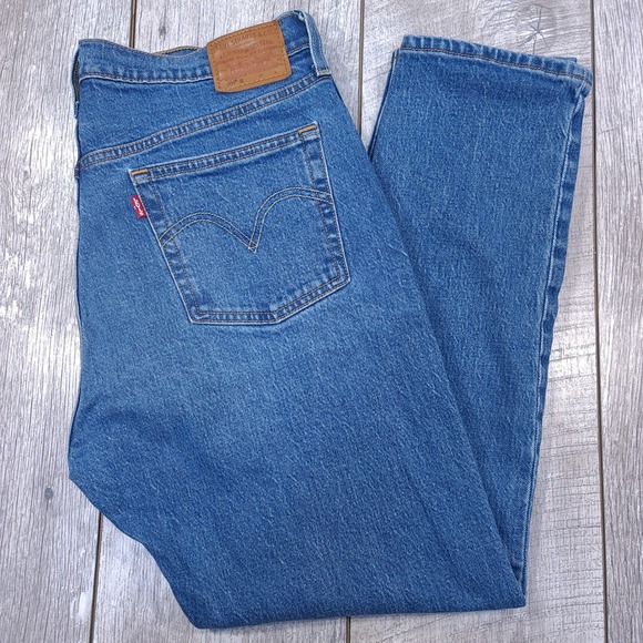 Levi's Denim - Levi's 501 Skinny Jeans Womens Size 32 Blue High Rise Button Fly Denim